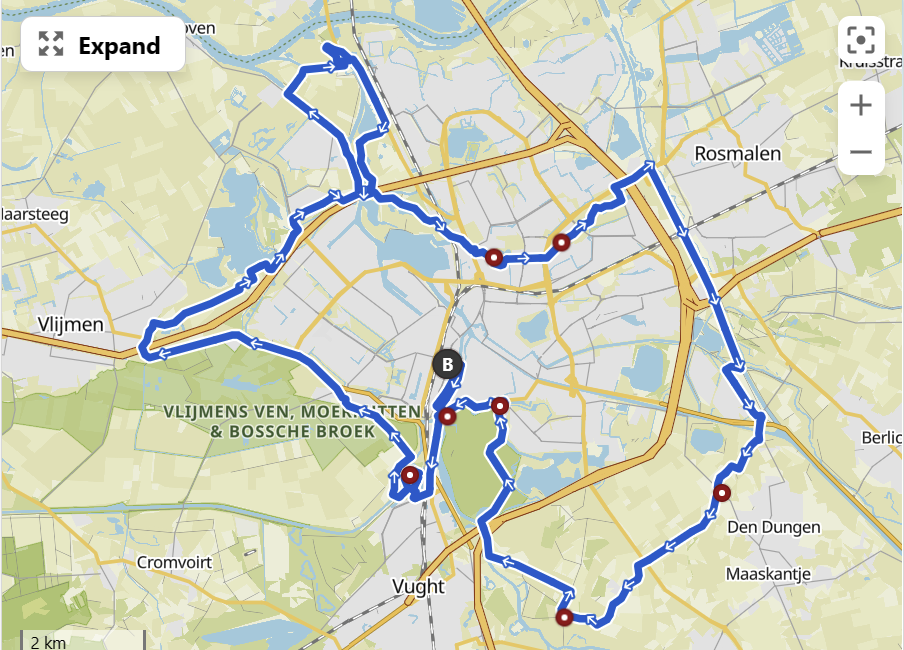 3. GPX: Linie 1629 route voor de racefiets